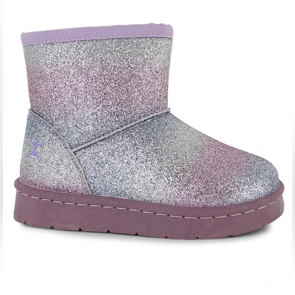Glittery Purple and Silver Boots